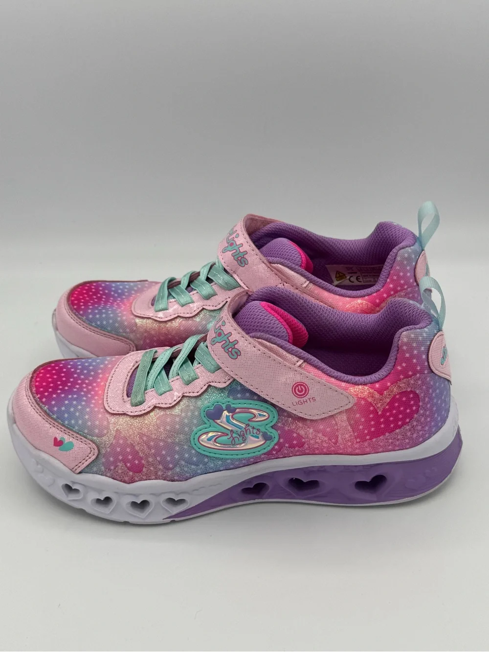 Skechers ‘Simply Love’ Flutter Heart Lights Multi-Color Light Up Sneakers